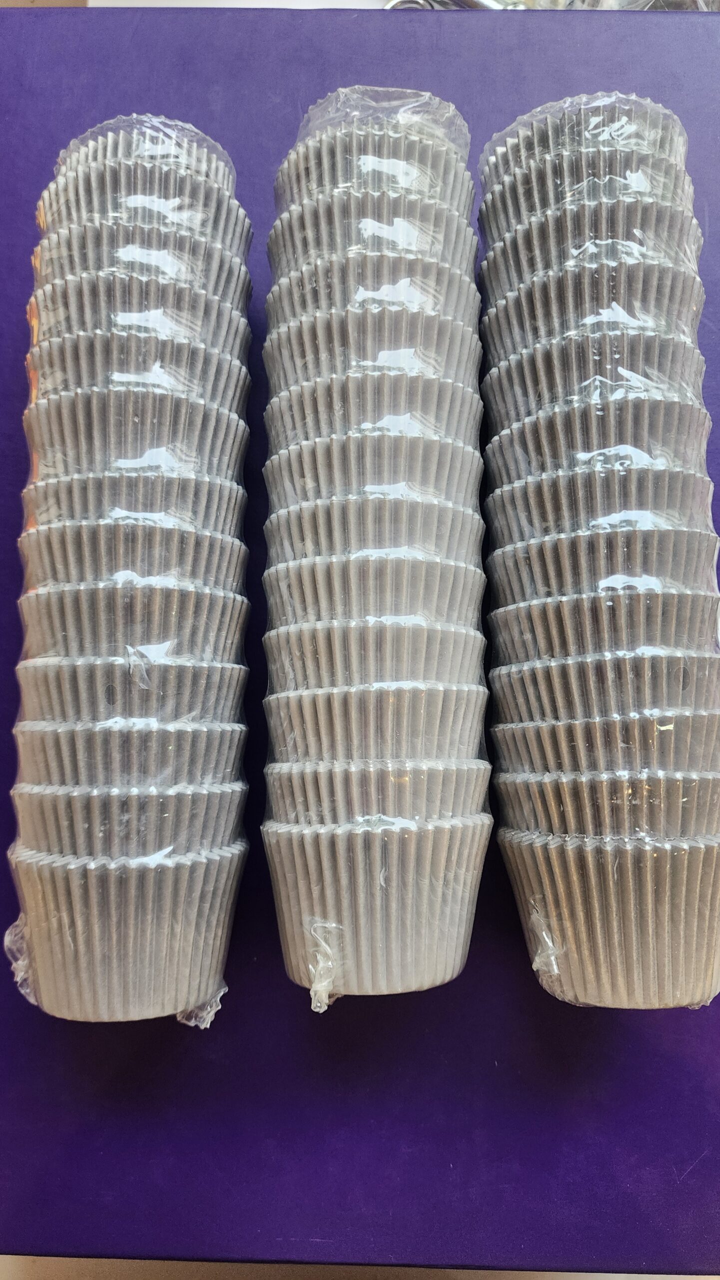 100lu cupcake kapsulü gri